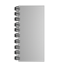 Broschüre mit Metall-Spiralbindung, Endformat DIN lang (105 x 210 mm), 28-seitig