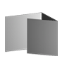 Faltblatt, gefalzt auf Quadrat 10,0 cm x 10,0 cm, 6-seiter (Wickelfalz)