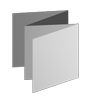 Faltblatt, gefalzt auf Quadrat 10,0 cm x 10,0 cm, 8-seiter (Zickzackfalz)