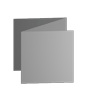 Faltblatt, gefalzt auf Quadrat 10,5 cm x 10,5 cm, 6-seiter (Zickzackfalz)